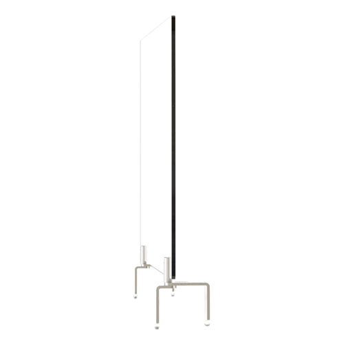 Clear Partition Extender With Attached Clamp, 42 X 3.88 X 18, Thermoplastic Sheeting