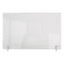 Clear Partition Extender With Attached Clamp, 48 X 3.88 X 18, Thermoplastic Sheeting