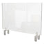 Clear Partition Extender With Attached Clamp, 29 X 3.88 X 24, Thermoplastic Sheeting
