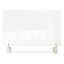 Clear Partition Extender With Attached Clamp, 42 X 3.88 X 24, Thermoplastic Sheeting
