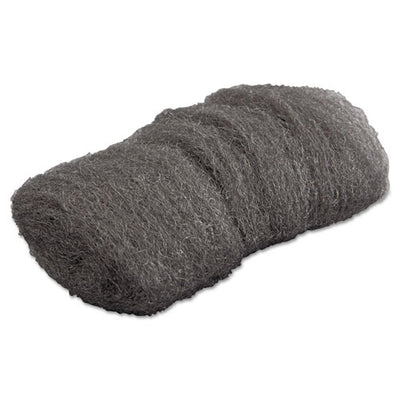 Industrial-quality Steel Wool Hand Pads, #0000 Super Fine, Steel Gray, 16 Pads/sleeve, 12 Sleeves/carton