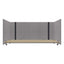 Adjustable Desk Screen With Returns, 48 To 78 X 29 X 26.5, Polyester, Gray