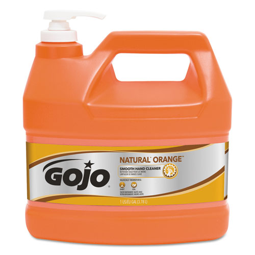Natural Orange Smooth Hand Cleaner, Citrus Scent, 1 Gal Pump Dispenser, 4/carton