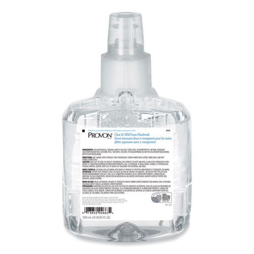Clear And Mild Foam Hand Wash, Unscented, 1,200 Ml Refill, 2/carton