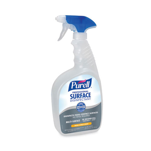 Professional Surface Disinfectant, Fresh Citrus, 32 Oz Spray Bottle, 6/carton