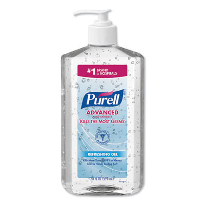 Advanced Refreshing Gel Hand Sanitizer, 12 Oz Pump Bottle, Clean Scent