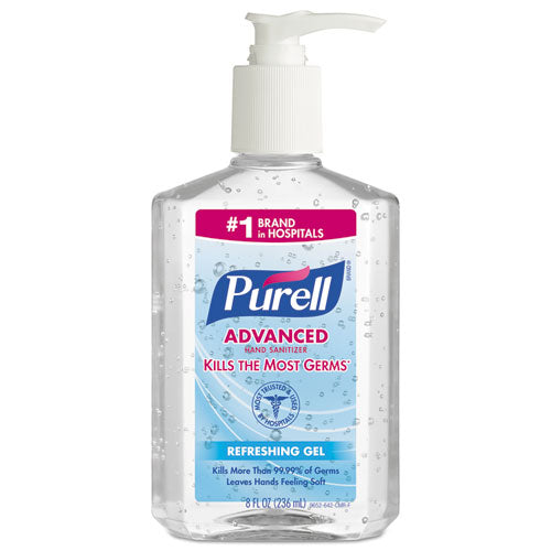 Advanced Refreshing Gel Hand Sanitizer, 12 Oz Pump Bottle, Clean Scent