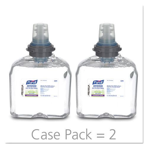 Green Certified Tfx Refill Advanced Foam Hand Sanitizer, 1,200 Ml, Fragrance-free, 2/carton