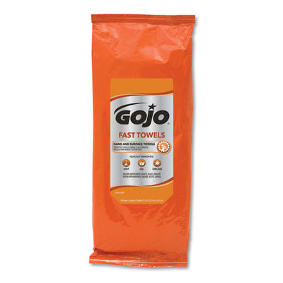 Fast Towels Hand Cleaning Towels, 7.75 X 11, Fresh Citrus, Blue, 130/bucket, 4 Buckets/carton