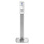 Messenger Es6 Floor Stand With Dispenser, 1,200 Ml, 13.16 X 16.63 X 51.57, Silver/white