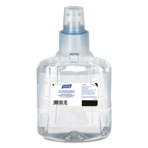 Advanced Hand Sanitizer Green Certified Foam Refill, For Cs8 Dispensers, 1,200 Ml, Fragrance-free, 2/carton