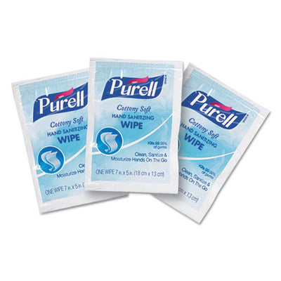 Cottony Soft Individually Wrapped Sanitizing Hand Wipes, 5 X 7, 1,000/carton