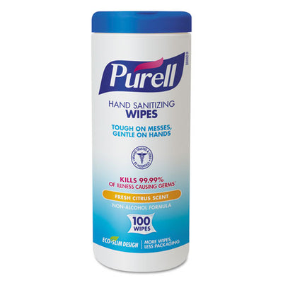 Premoistened Hand Sanitizing Wipes, 5.78 X 7, 100/canister, 12 Canisters/carton