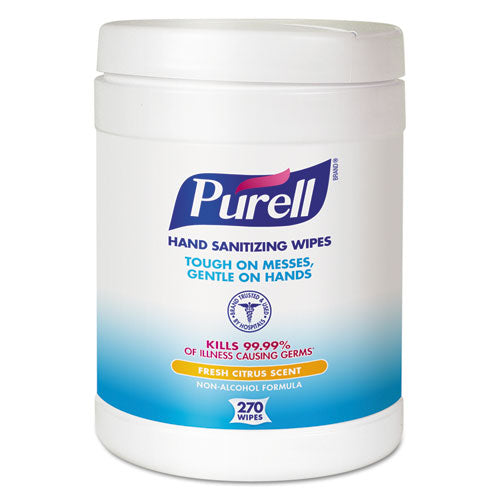 Premoistened Hand Sanitizing Wipes, 5.78 X 7, 100/canister, 12 Canisters/carton