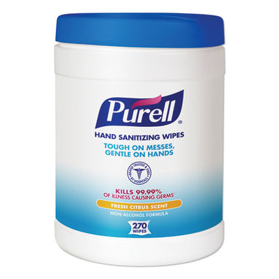 Sanitizing Hand Wipes, 6.75 X 6, White, 270/canister, 6 Canisters/carton