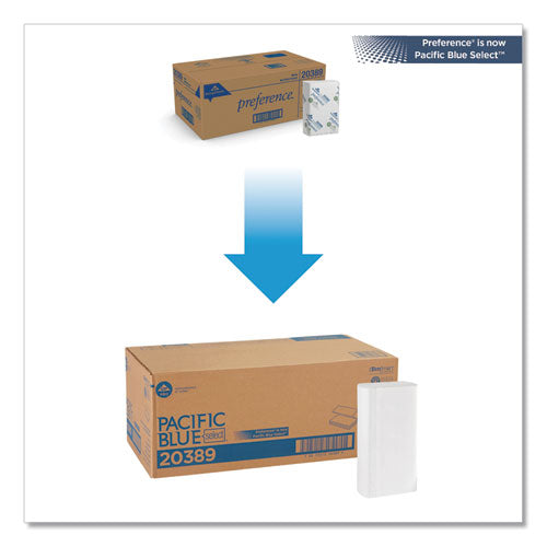 Pacific Blue Select Folded Paper Towels, 9.2 X 9.4, White, 250/pack, 16 Packs/carton