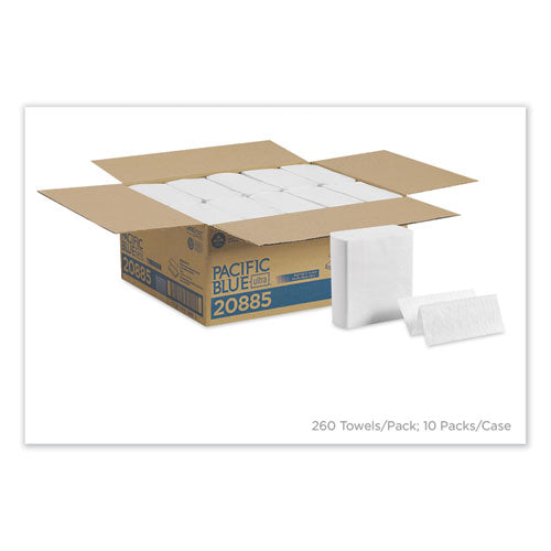 Pacific Blue Ultra Z-fold Folded Paper Towels, 8 X 11, White, 260/pack, 10 Packs/carton