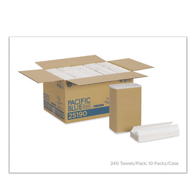 Pacific Blue Basic C-fold Paper Towel, 10.1 X 12.7, White, 240/pack, 10 Packs/carton