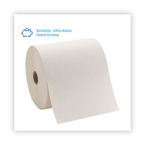 Pacific Blue Basic Nonperforated Paper Towels, 7.78 X 800 Ft, Brown, 6 Rolls/carton