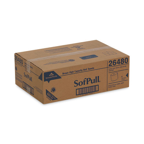 Hardwound Roll Paper Towel, Nonperforated, 7.87" X 1,000 Ft, Brown, 6 Rolls/carton