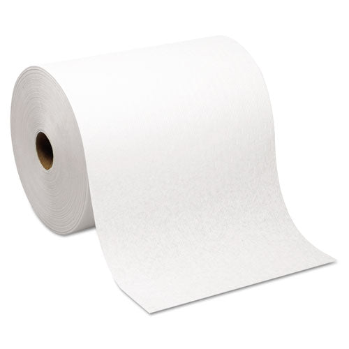 Hardwound Paper Towel Roll, Nonperforated, 9" X 400 Ft, White, 6 Rolls/carton