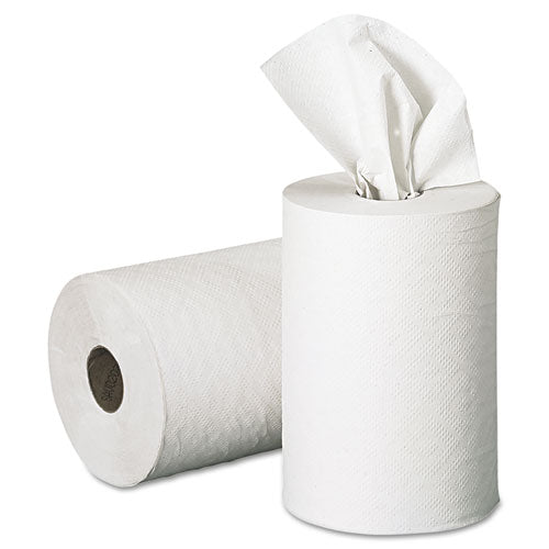 Pacific Blue Basic Nonperforated Paper Towels, 7.88" X 350 Ft, White, 12 Rolls/carton
