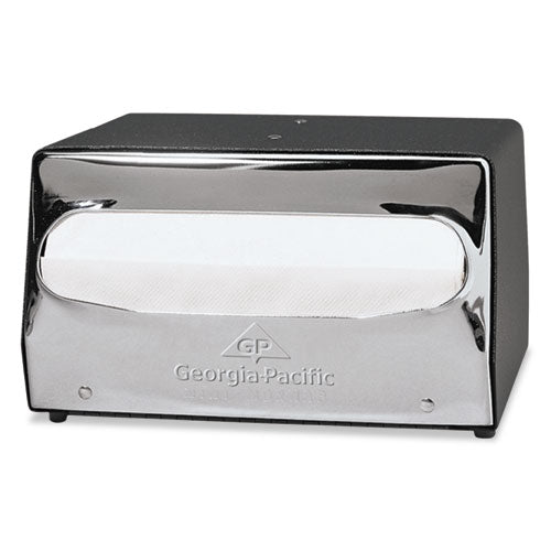 Mornap Tabletop Napkin Dispenser, 7.9 X 11.5 X 4.9, Black/chrome