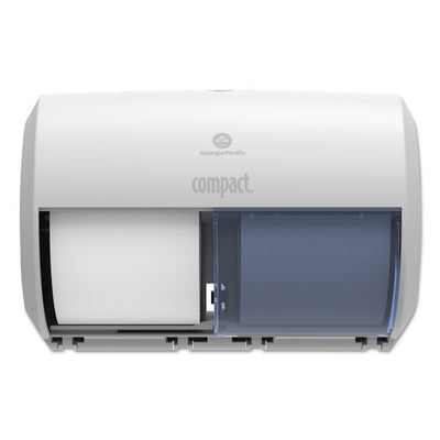 Compact Coreless Side-by-side 2-roll Tissue Dispenser, 11.5 X 7.63 X 8, Black