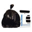 Low-density Repro Can Liner, 56 Gal, 1.35 Mil, 46 X 50, Black, 20 Bags/roll, 5 Rolls/carton