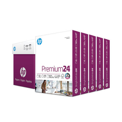 Premium24 Paper, 98 Bright, 24 Lb Bond Weight, 8.5 X 11, Ultra White, 500 Sheets/ream, 5 Reams/carton