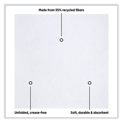 Linen-like Natural Flat Pack Napkin, Ultraply, 16" X 16", White, 1,200/carton