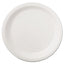 Coated Paper Dinnerware, Plate, 9" Dia, White, 50/pack, 10 Packs/carton