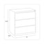 Lateral File Cabinet, 3 Letter/legal/a4-size File Drawers, Putty, 30 X 18.62 X 40.25