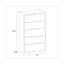 Lateral File Cabinet, 5 Letter/legal/a4-size File Drawers, Charcoal, 36 X 18.62 X 67.62