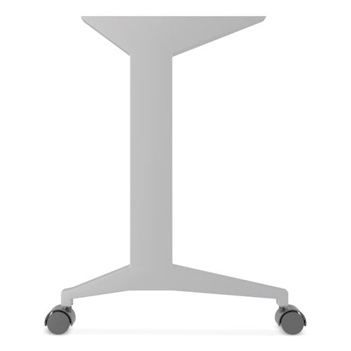 Modern Teacher Series Left Pedestal Desk, 60" X 24" X 28.75", White/silver