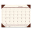 Ecotones Recycled Monthly Desk Pad Calendar, 22 X 17, Moonlight Cream Sheets, Brown Corners, 12-month (jan To Dec): 2023