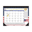 Recycled Academic Year Desk Pad Calendar, Earthscapes Seasonal Artwork, 22 X 17, Black Binding, 12-month (july-june): 2022-23