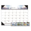 Recycled Full-color Monthly Desk Pad Calendar, Nature Photography, 22 X 17, Black Binding/corners,12-month (jan To Dec): 2023