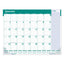 Express Track Monthly Desk Pad Calendar, 22 X 17, White/teal Sheets, Teal Binding, Blue Corners, 13-month(jan-jan): 2023-2024