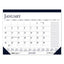 Recycled Two-color Monthly Desk Pad Calendar With Notes Section, 22 X 17, Blue Binding/corners, 12-month (jan-dec): 2023