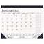 Recycled Two-color Monthly Desk Pad Calendar With Notes Section, 22 X 17, Blue Binding/corners, 12-month (jan-dec): 2023