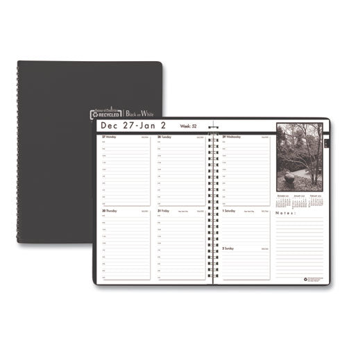 Black-on-white Photo Weekly Appointment Book, Landscapes Photography, 11 X 8.5, Black Cover, 12-month (jan To Dec): 2023