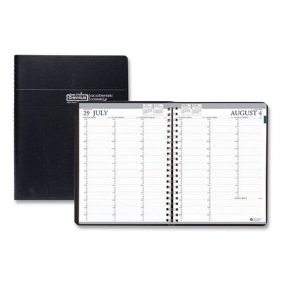 Recycled Professional Weekly Planner, 15-minute Appts, 11 X 8.5, Black Wirebound Soft Cover, 12-month (aug-july): 2022-2023