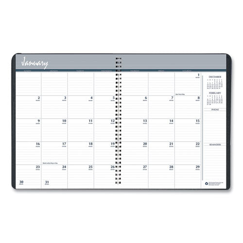 14-month Recycled Ruled Monthly Planner, 11 X 8.5, Blue Cover, 14-month (dec To Jan): 2022 To 2024