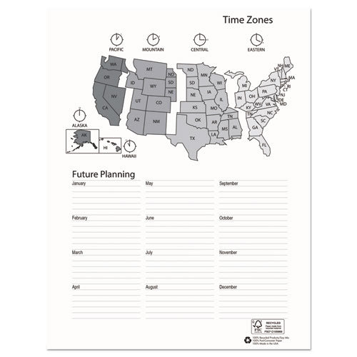 Recycled Professional Weekly Planner, 15-minute Appts, 11 X 8.5, Black Wirebound Soft Cover, 24-month (jan-dec): 2023-2024