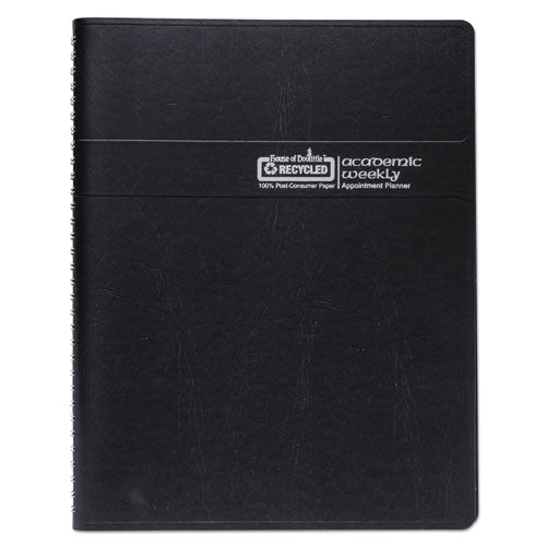 Recycled Academic Weekly/monthly Appointment Planner, 8 X 5, Black Cover, 13-month (aug To Aug): 2022 To 2023
