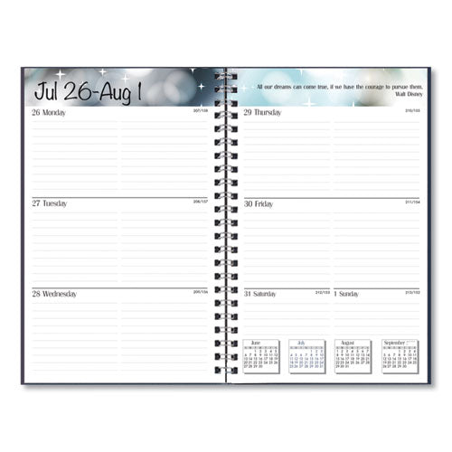 Recycled Academic Weekly/monthly Appointment Planner, 8 X 5, Black Cover, 13-month (aug To Aug): 2022 To 2023