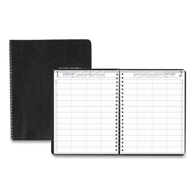 Four-person Group Practice Daily Appointment Book, 11 X 8.5, Black Cover, 12-month (jan To Dec): 2023