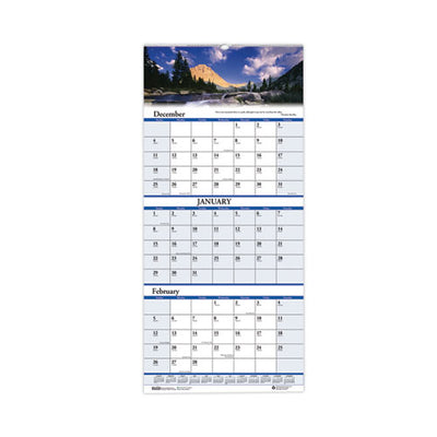 Earthscapes Recycled 3-month Vertical Wall Calendar, Scenic Photography, 8 X 17, White Sheets, 14-month (dec-jan): 2022-2024