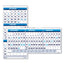 Recycled Three-month Format Wall Calendar, Vertical Orientation, 8 X 17, White Sheets, 14-month (dec To Jan): 2022 To 2024